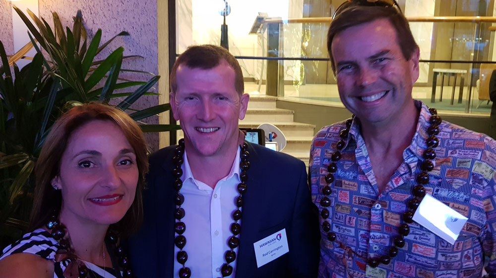 Maria Alaveras, Outrigger Hotels and Resorts, Rod Carrington, Ignite and Andrew Gee, Outrigger Hotels and Resorts.