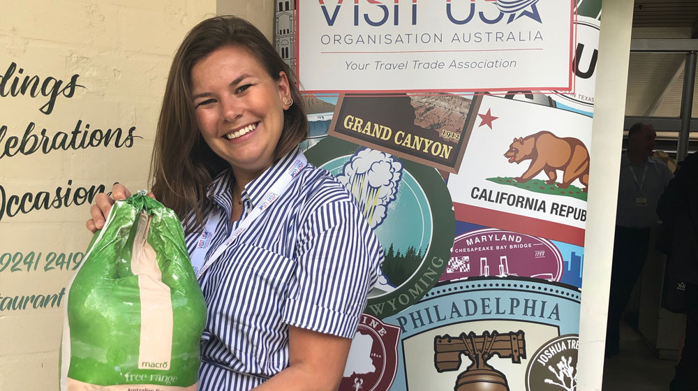 Polly Simons and her winning turkey!