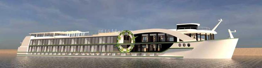 An artist rendering of Tauck's yet-to-be named Duoro Riverboat