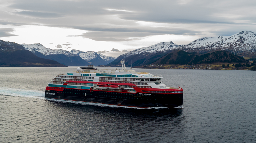 MS Roald Amundsen during her sea trials