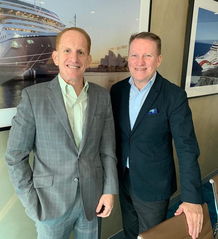 Harry Sommer and Steve Odell at the NCLH Sydney HQ 