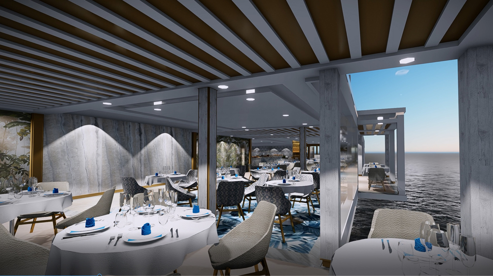 Seven Seas Splendor | La Veranda & Setti Mari at La Veranda features overwater alcove seating