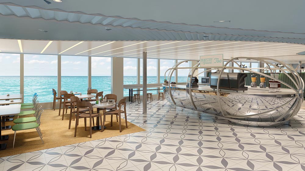 Virgin Voyages' Ministry of Ground coffee outpost