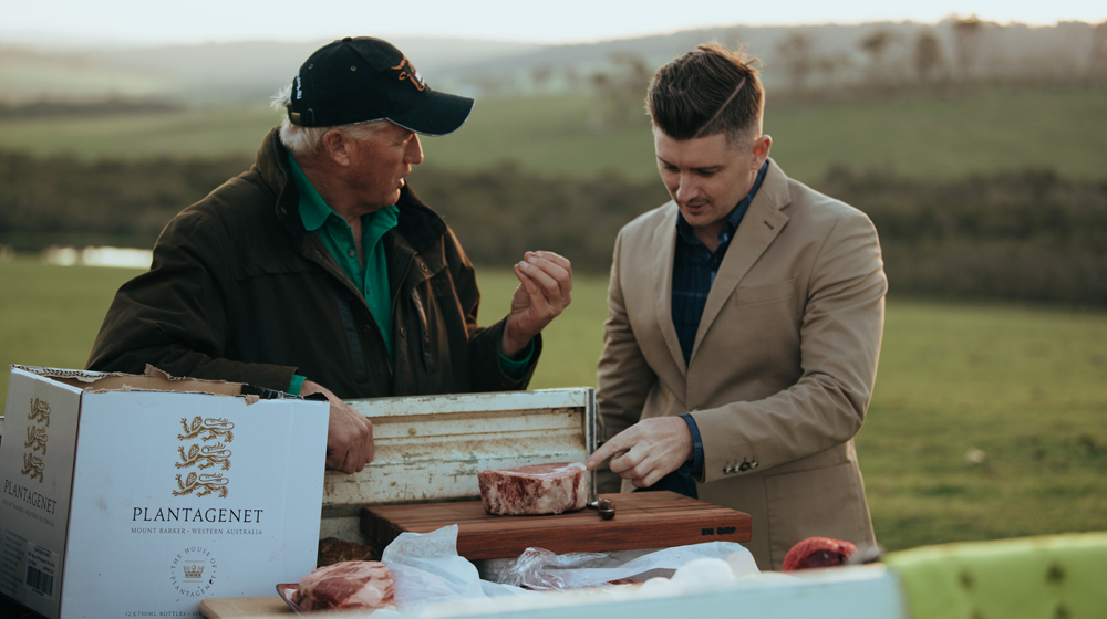 Jed Gerrard with Iron Gate Wagyu