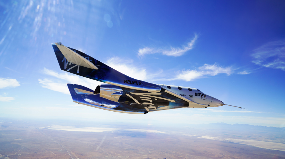 VSS Unity gliding back to earth | &copy Virgin Galactic