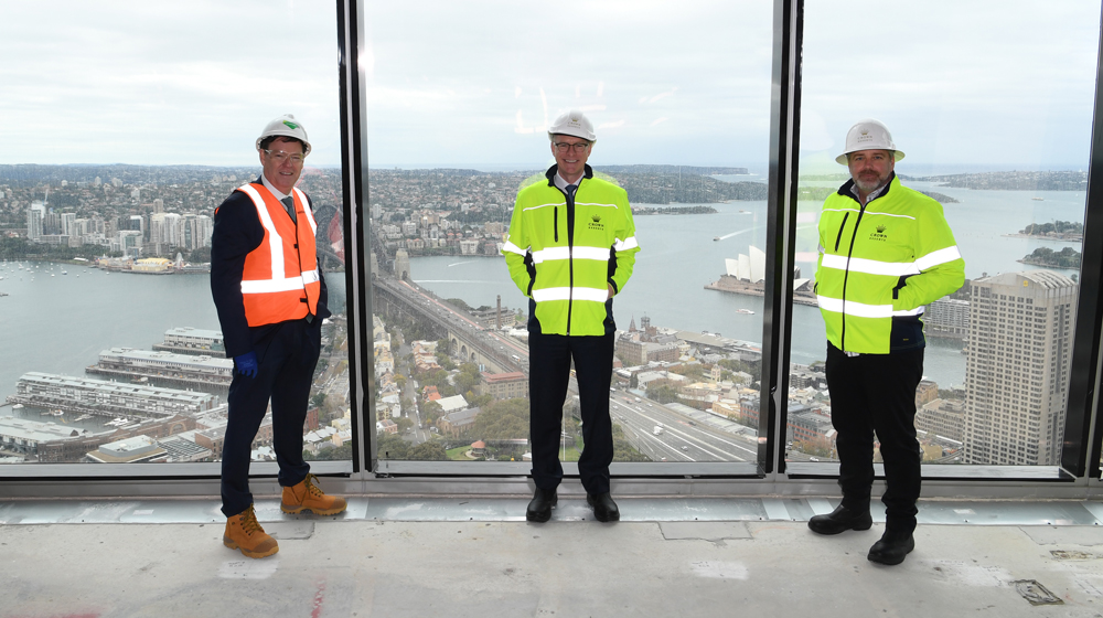 Steve McCann, Group CEO and Managing Director, Lendlease; Ken Barton CE), Crown; Todd Nisbet, EVP Strategy Development Crown