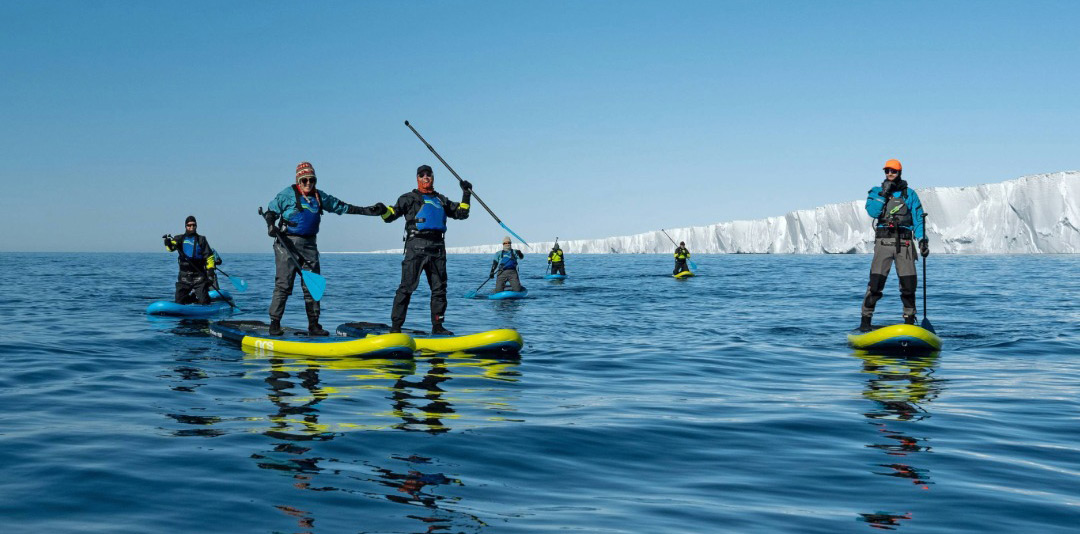 Stand up paddle boarding in Antarctica with Scenic