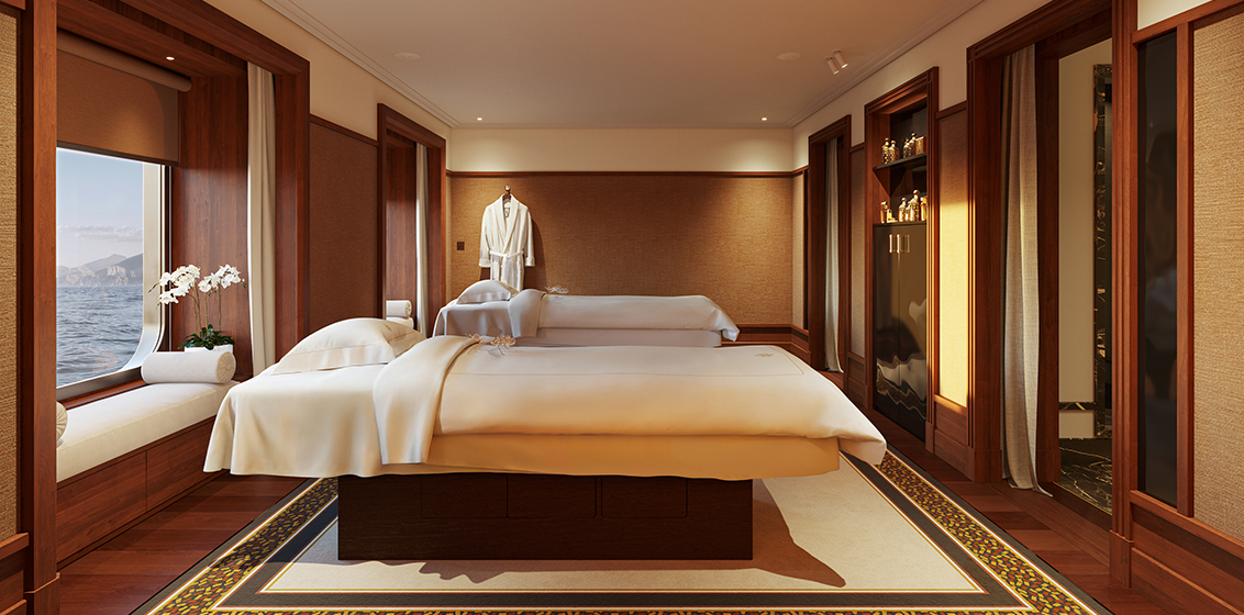 Orient Express Corinthian Guerlain Spa double treatment room