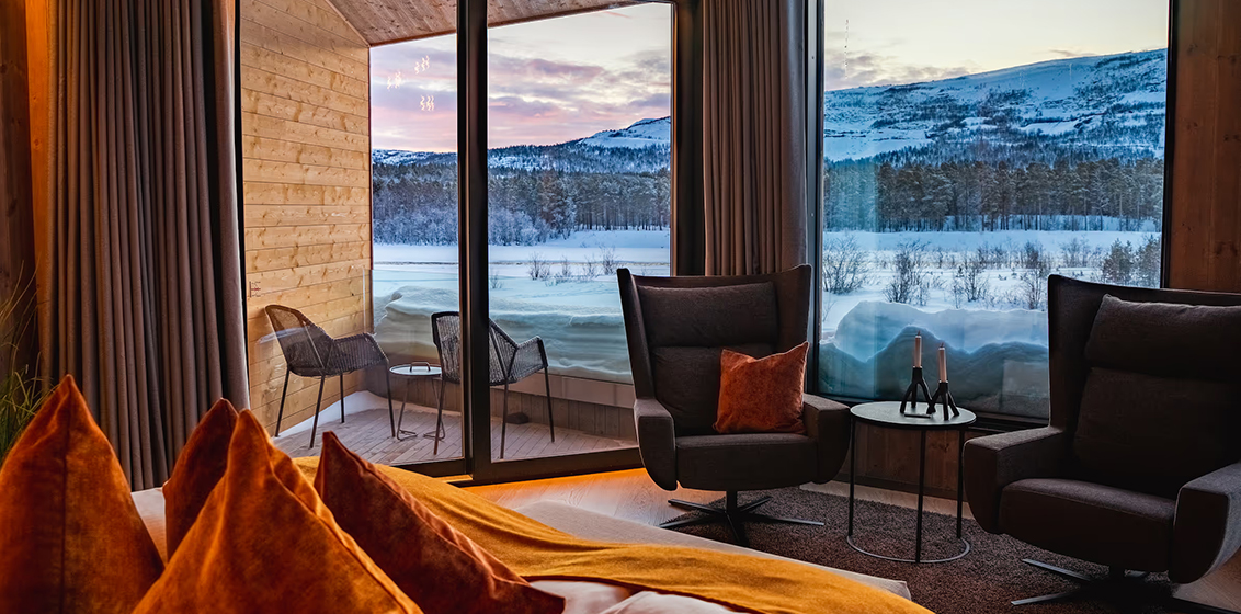 Sorrisniva hotel room in Alta, Norway