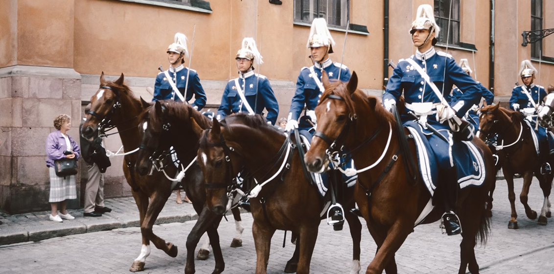Changing of the guard in Stockholm, Sweden