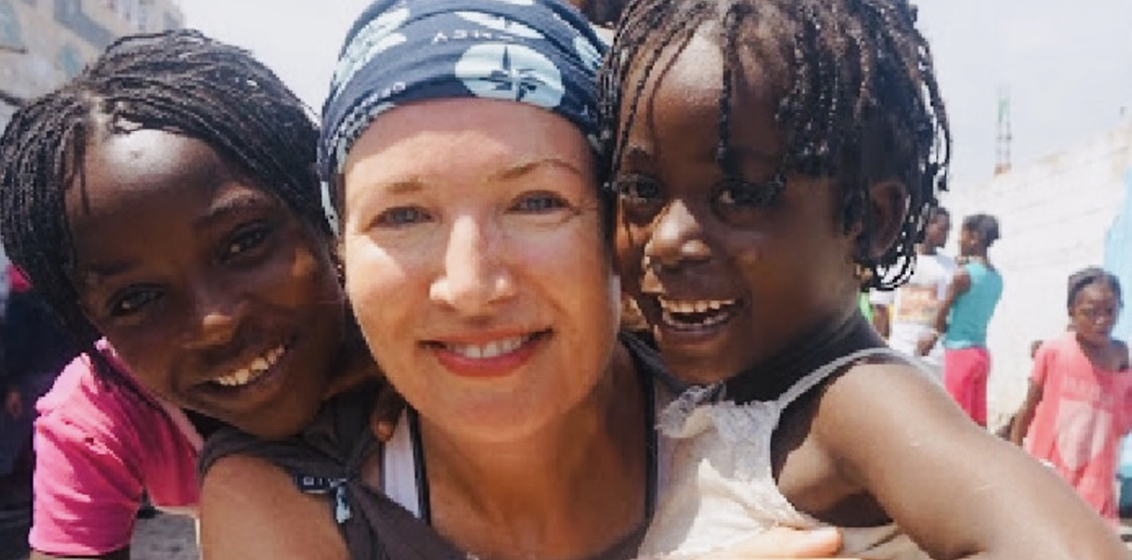 Vicky Gallion volunteering in Haiti